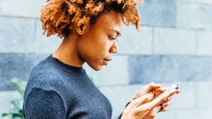 Women Working on Mobile